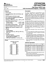 DataSheet CD74HCT299 pdf